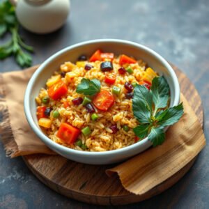 Arroz de Forno com Legumes Tropical