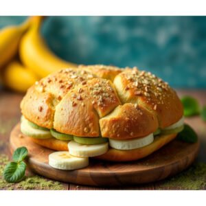 Pão de Banana e Matcha Delicioso