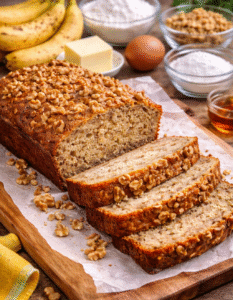 Pão de Banana Madura Com Nozes