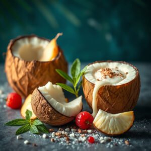 Pudim de Coco Tropical