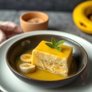 Pudim de Banana com Canela Delicioso