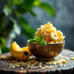 Farofa com Banana da Terra e Castanha de Caju