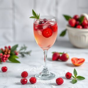 Drinks Natalinos Fáceis: Refresco de Frutas Vermelhas com Espumante