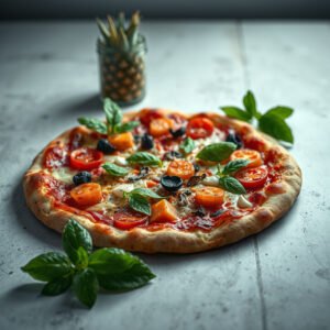 Pizza de Frigideira Tropical