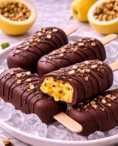 Picolé de Chocolate com Maracujá Recheado