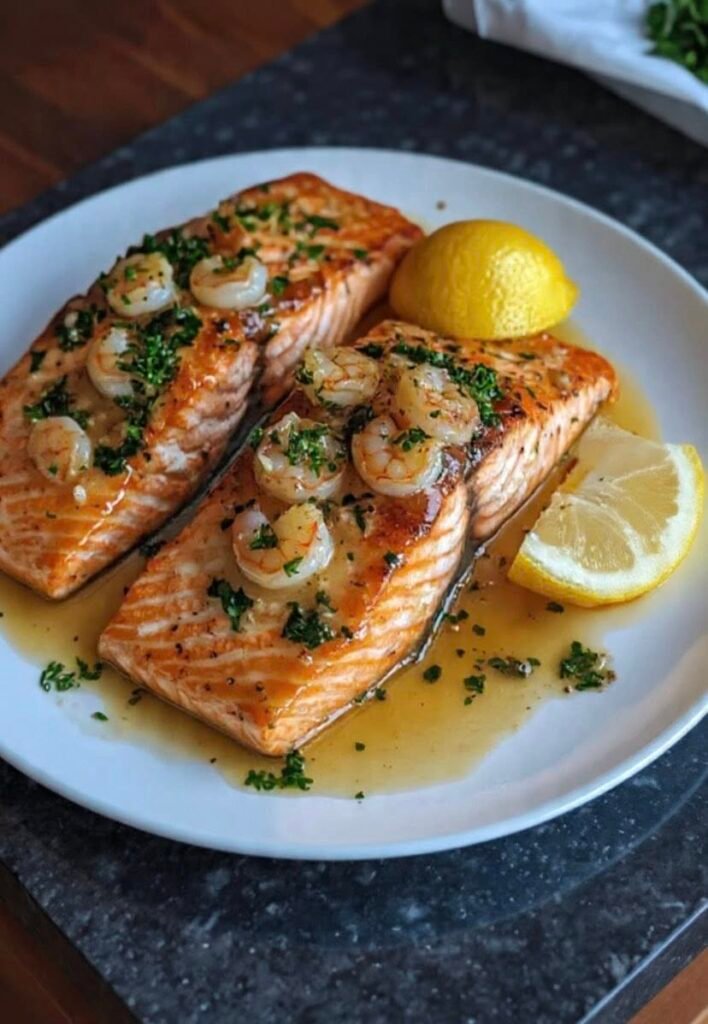 Salmão ao Forno com Molho de Limão e Camarões: A Receita Perfeita