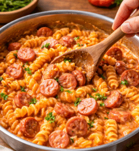Macarrão com Salsichas Cremoso Delícia do Dia a Dia