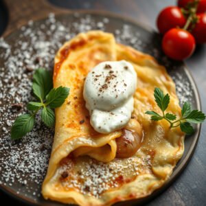 Crepe de Espinafre com Aveia Delicioso