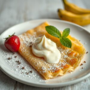 Crepe de Cacau com Aveia Delícia