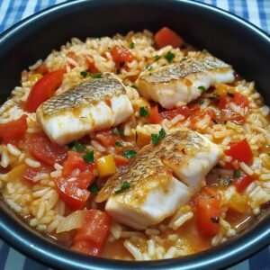 Arroz de peixe com tomate e pimentão: Uma receita deliciosa e prática