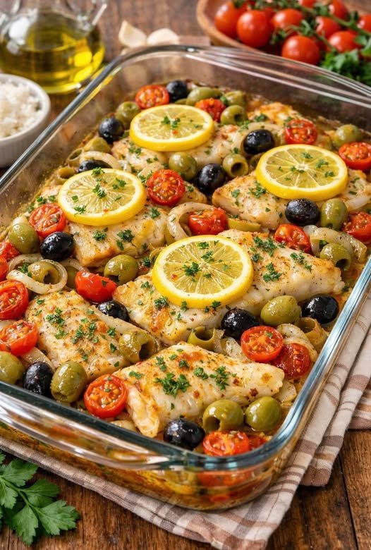 Filé de Peixe ao Forno Estilo Mediterrâneo: Uma Receita Irresistível