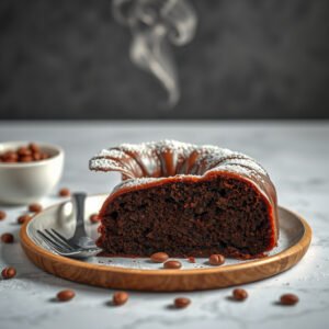 Bolo Toalha Felpuda de Chocolate com Café