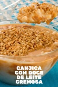 Receita de Canjica Cremosa com Doce de Leite e Amendoim