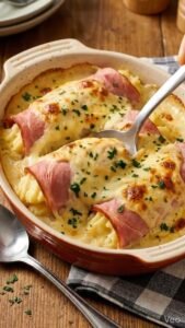 Presunto Enrolado com Puré e Bechamel: Uma Receita Irresistível